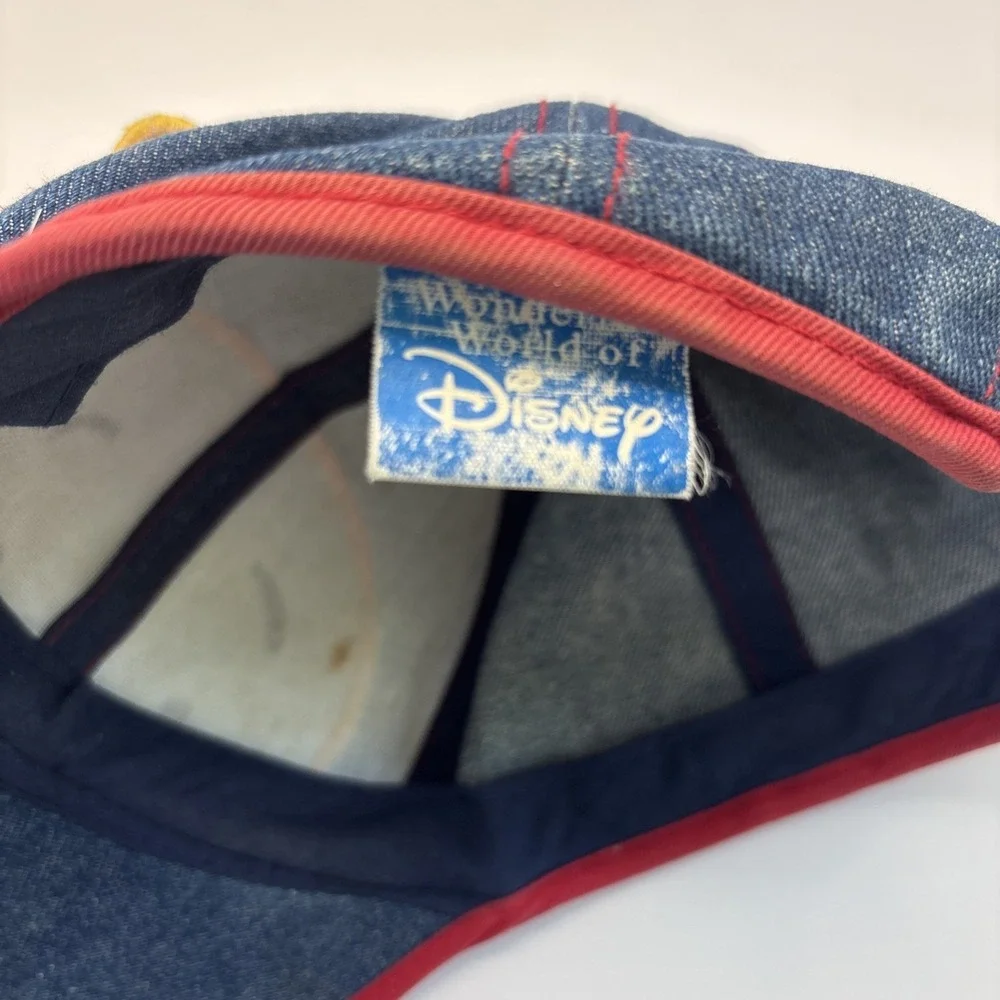 Disney Winnie the Pooh Toddler Baseball Cap Hat 3D Ears Denim Blue Hook & Loop
